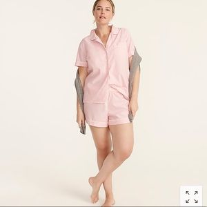 J.Crew Pink End-On-End pajama short set